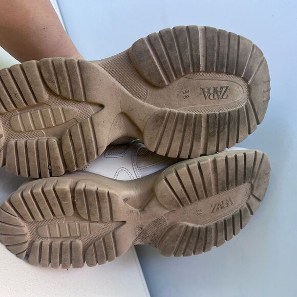 Zara Faux Fur Lined Chunky Sneakers Size 38 - Picture 5 of 8